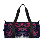 Geometric Samurai Mask Print Gym Bag