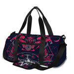 Geometric Samurai Mask Print Gym Bag