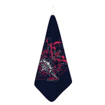 Geometric Samurai Mask Print Hand Towel