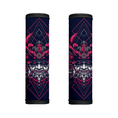 Geometric Samurai Mask Print Handle Covers