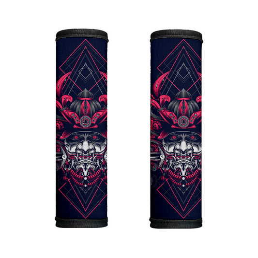 Geometric Samurai Mask Print Handle Covers