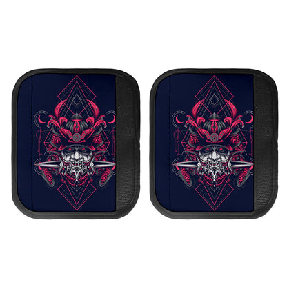 Geometric Samurai Mask Print Handle Covers