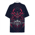 Geometric Samurai Mask Print Hawaiian Shirt