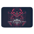 Geometric Samurai Mask Print Indoor Door Mat