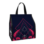 Geometric Samurai Mask Print Insulated Lunch Tote