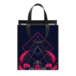 Geometric Samurai Mask Print Insulated Lunch Tote
