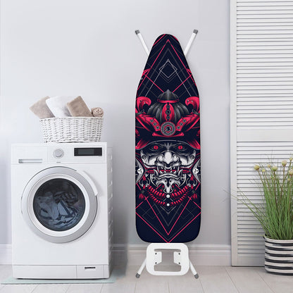 Geometric Samurai Mask Print Ironing Board Cover
