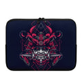 Geometric Samurai Mask Print Laptop Sleeve