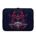 Geometric Samurai Mask Print Laptop Sleeve