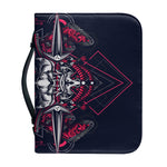 Geometric Samurai Mask Print Leather Bible Cover