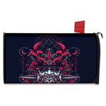 Geometric Samurai Mask Print Mailbox Cover