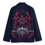 Geometric Samurai Mask Print Men's Blazer