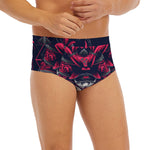 Geometric Samurai Mask Print Men's Briefs