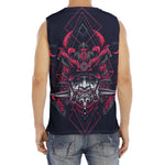 Geometric Samurai Mask Print Men's Fitness Tank Top