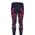 Geometric Samurai Mask Print Men's Leggings