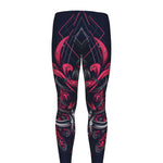 Geometric Samurai Mask Print Men's leggings