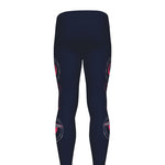 Geometric Samurai Mask Print Men's leggings