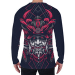 Geometric Samurai Mask Print Men's Long Sleeve T-Shirt