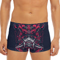 Geometric Samurai Mask Print Men's Short Boxer Briefs