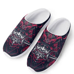 Geometric Samurai Mask Print Mesh Casual Shoes