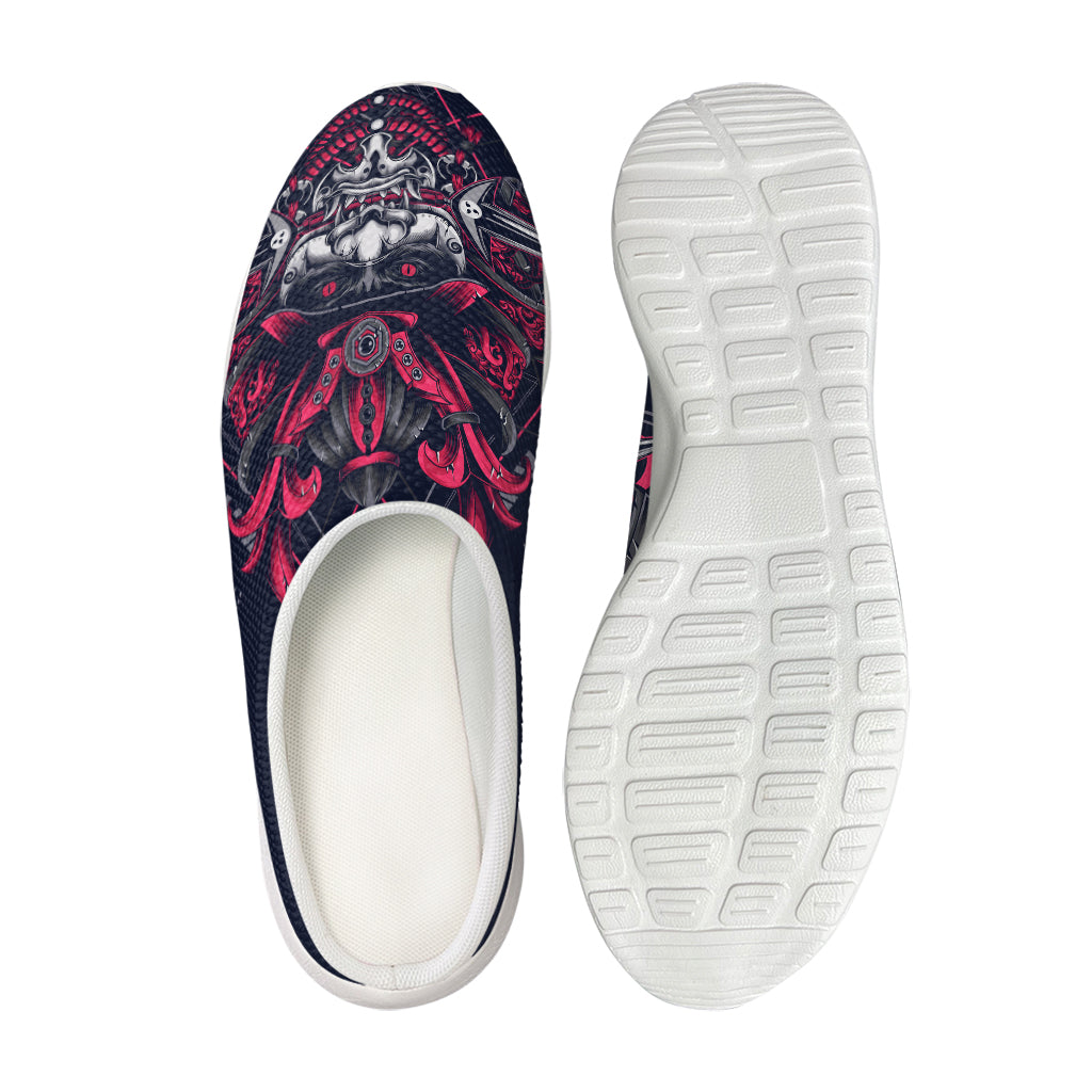 Geometric Samurai Mask Print Mesh Casual Shoes