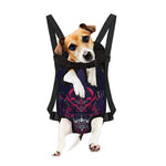 Geometric Samurai Mask Print Pet Carrier Backpack
