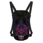 Geometric Samurai Mask Print Pet Carrier Backpack
