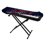 Geometric Samurai Mask Print Piano Keyboard Cover