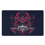 Geometric Samurai Mask Print Polyester Doormat