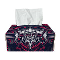 Geometric Samurai Mask Print Rectangle Tissue Box Cover