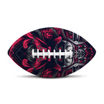 Geometric Samurai Mask Print Rugby Ball