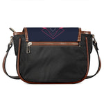 Geometric Samurai Mask Print Saddle Bag