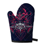 Geometric Samurai Mask Print Single Oven Mitt
