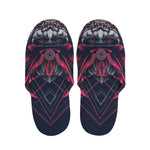 Geometric Samurai Mask Print Slippers