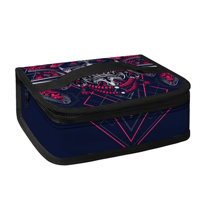 Geometric Samurai Mask Print Small Lunch Bag