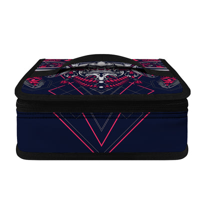 Geometric Samurai Mask Print Small Lunch Bag