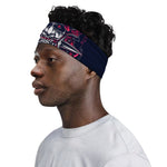 Geometric Samurai Mask Print Sports Headband