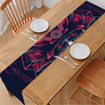 Geometric Samurai Mask Print Table Runner