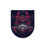 Geometric Samurai Mask Print Toilet Lid Cover