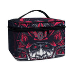 Geometric Samurai Mask Print Travel Makeup Bag