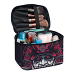 Geometric Samurai Mask Print Travel Makeup Bag