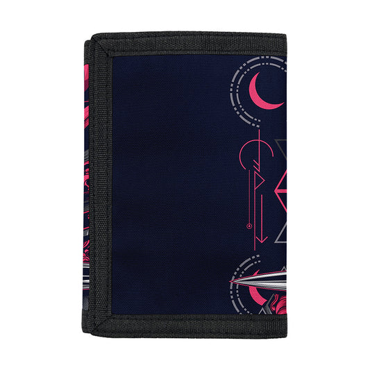 Geometric Samurai Mask Print Trifold Wallet