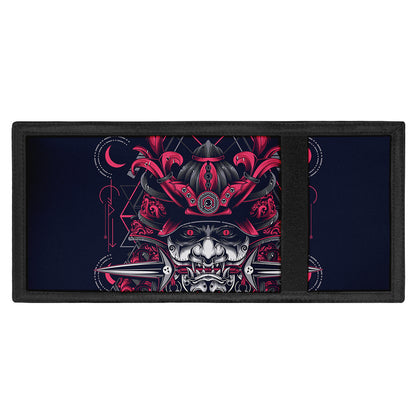Geometric Samurai Mask Print Trifold Wallet