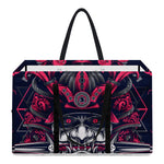 Geometric Samurai Mask Print Utility Tote Bag