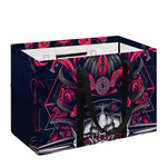 Geometric Samurai Mask Print Utility Tote Bag