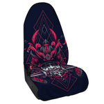 Geometric Samurai Mask Print Waterproof Car Seat Cover