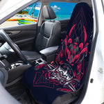 Geometric Samurai Mask Print Waterproof Car Seat Cover