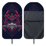 Geometric Samurai Mask Print Waterproof Car Seat Cover