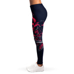 Geometric Samurai Mask Print Women's Leggings