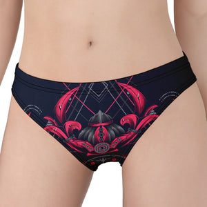 Geometric Samurai Mask Print Women's Panties